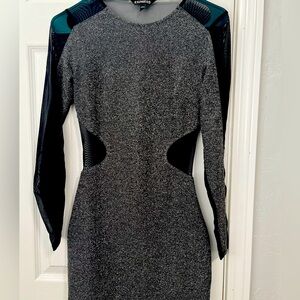 Express Gray and Black Women's Dress